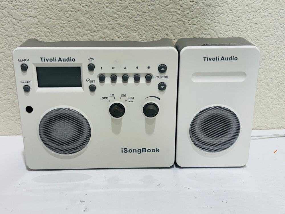 Tivoli iSongBook Songbook AM/FM Portable Radio Tested iPod Player Dock